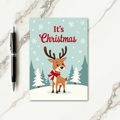 Joyful Fawn Christmas Card