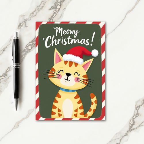 Joyful Feline Christmas Card
