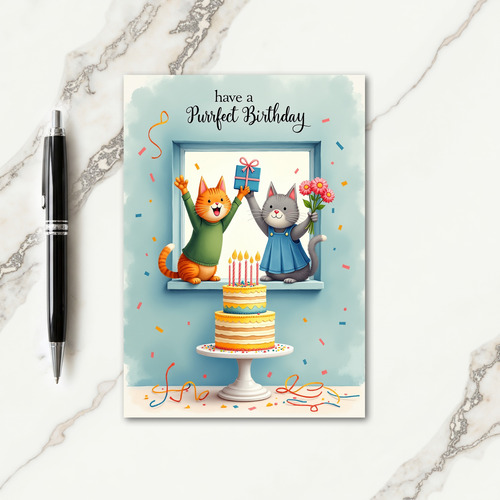 Joyful Feline Friends Card