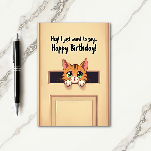 Joyful Feline Mail Slot Card