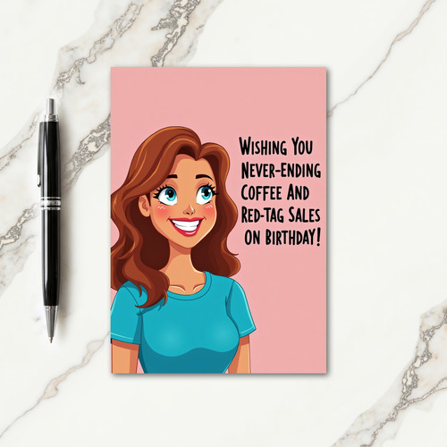 Joyful Figure Bright Birthday Card