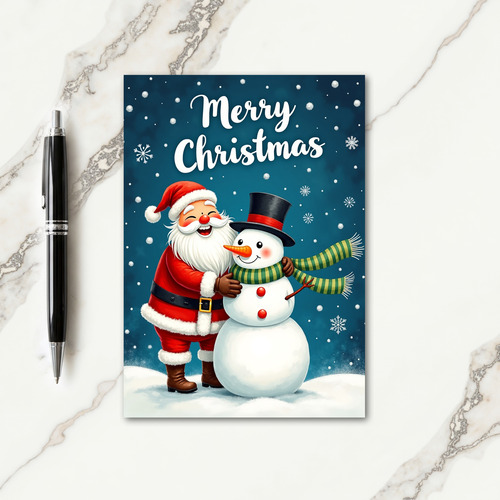 Joyful Figure Snowman Card