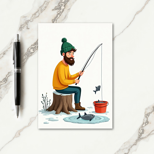 Joyful Fishing Fathers Day Card