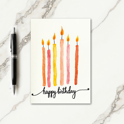 Joyful Flame Birthday Card