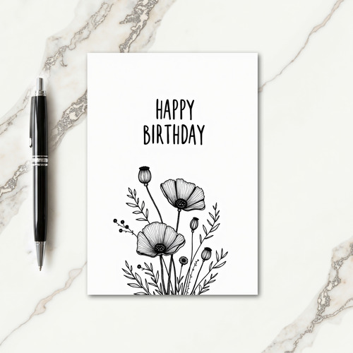 Joyful Floral Art Card
