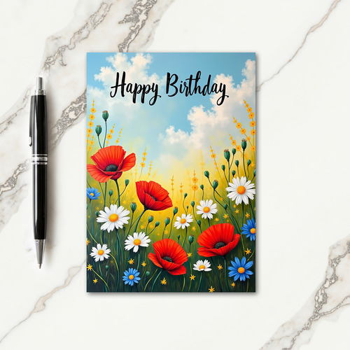 Joyful Floral Birthday Card