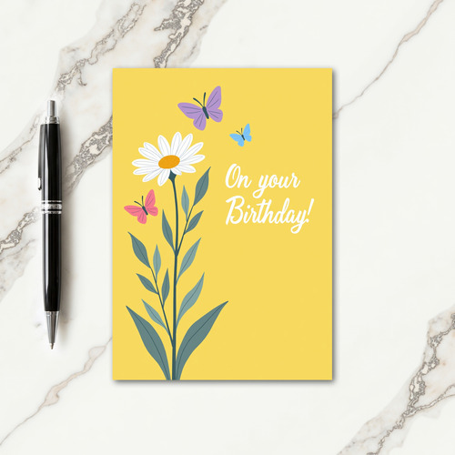 Joyful Floral Butterfly Card