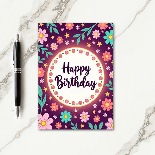 Joyful Floral Frame Card