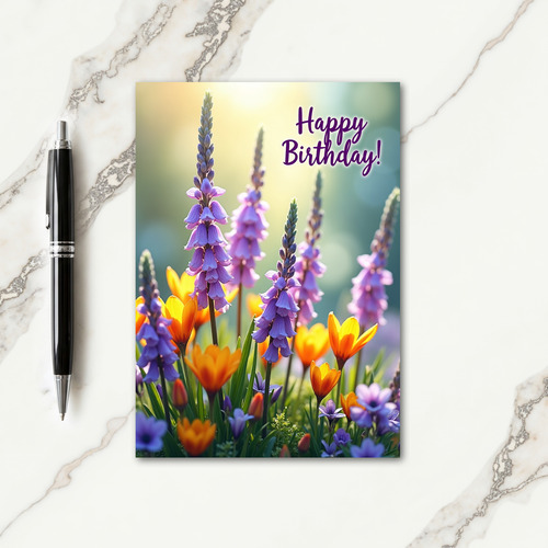 Joyful Floral Glow Card