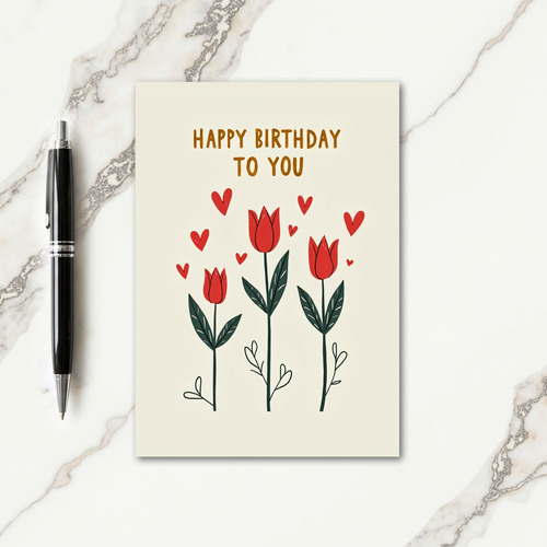 Joyful Floral Heart Card