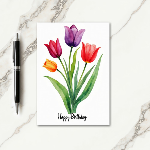 Joyful Floral Painting Card