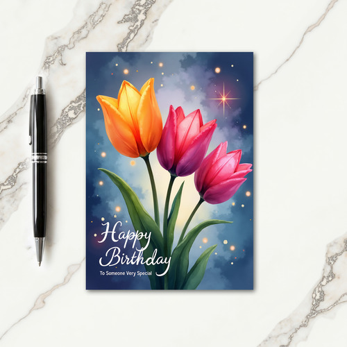 Joyful Floral Triptych Card