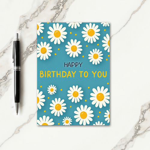 Joyful Flower Art Birthday Card