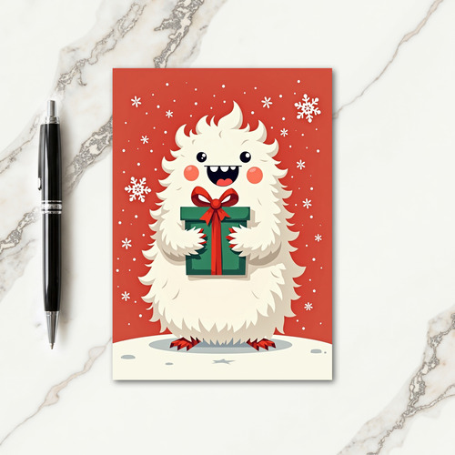 Joyful Fluffy Christmas Card