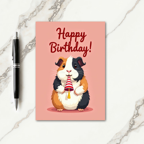 Joyful Fluffy Rodent Birthday Card