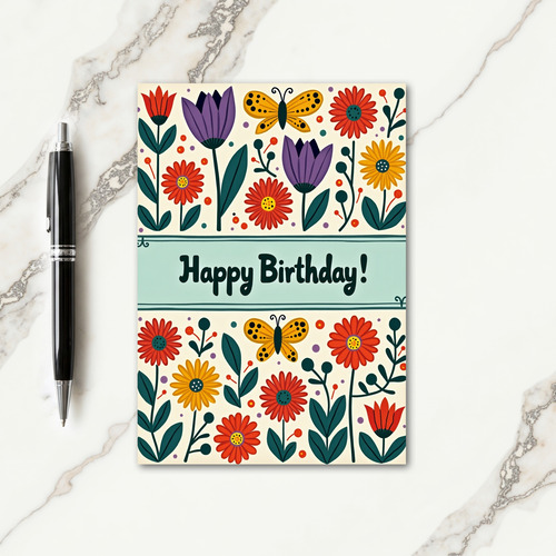 Joyful Folk Art Garden Card