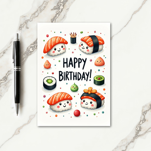 Joyful Food Birthday Card