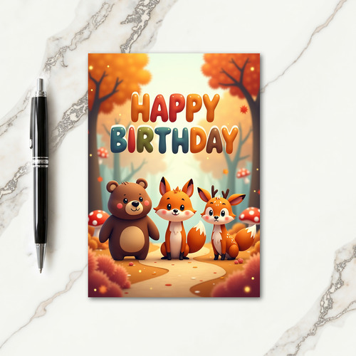 Joyful Forest Friends Card