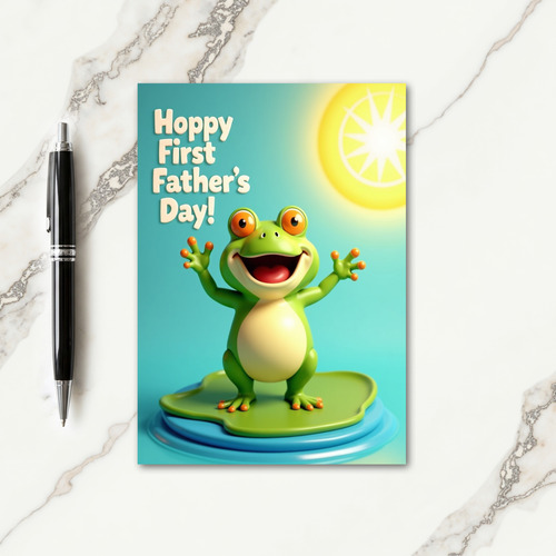 Joyful Frog Fathers Day Card