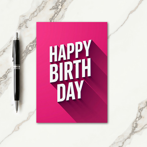 Joyful Fuchsia Birthday Card