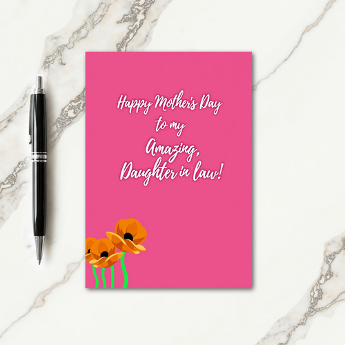Joyful Fuchsia Floral Greeting Card