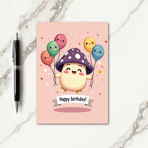 Joyful Fungal Friend Birthday Card