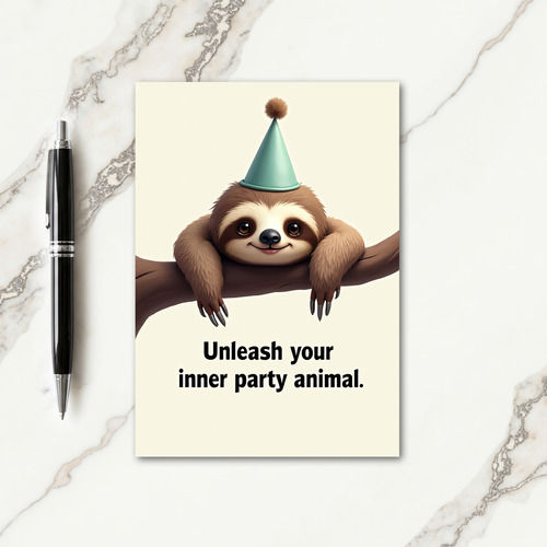 Joyful Furry Birthday Card