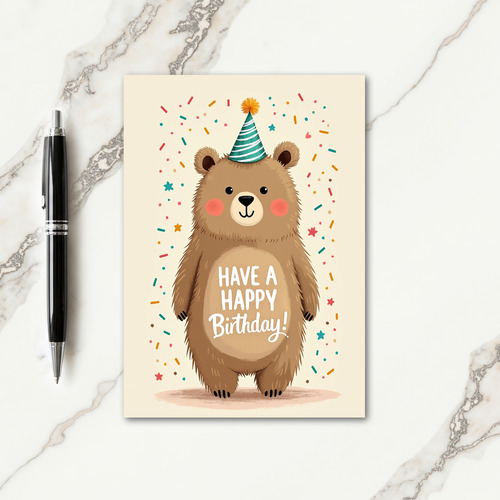 Joyful Furry Creature Birthday Card