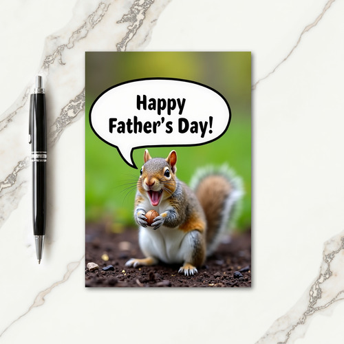 Joyful Furry Friend Fathers Day Card