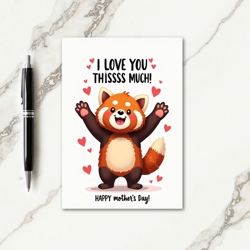 Joyful Furry Mothers Day Card
