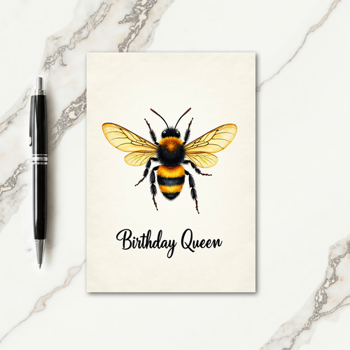 Joyful Fuzzy Insect Birthday Card