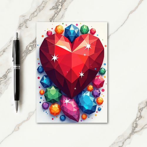 Joyful Gemstone Birthday Card