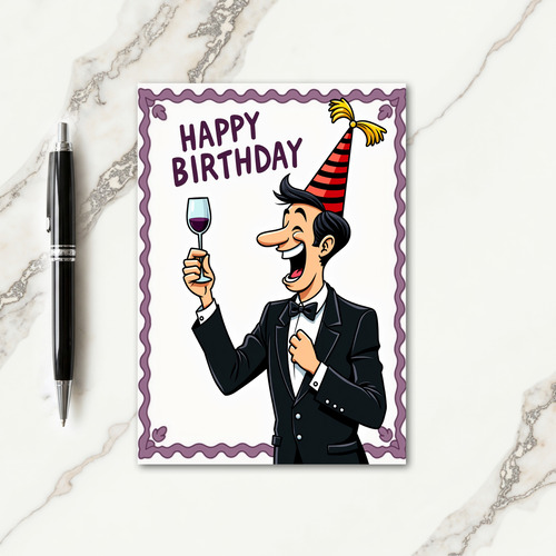 Joyful Gentleman Birthday Card