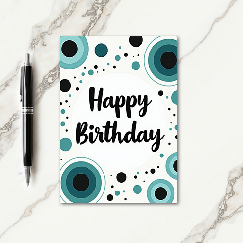 Joyful Geometric Circle Card
