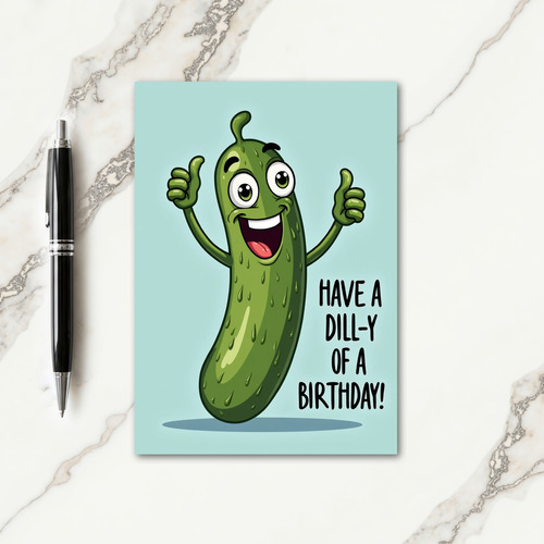 Joyful Gherkin Birthday Card
