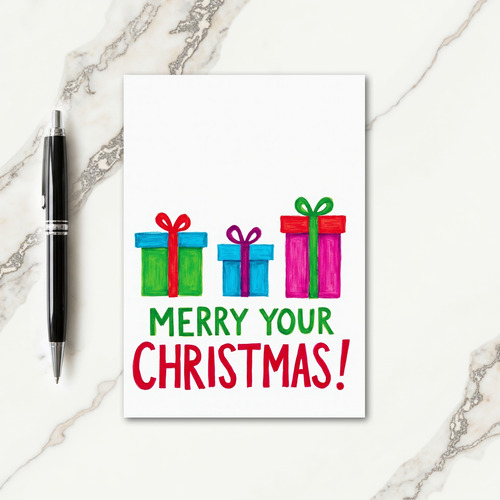 Joyful Gift Box Christmas Card