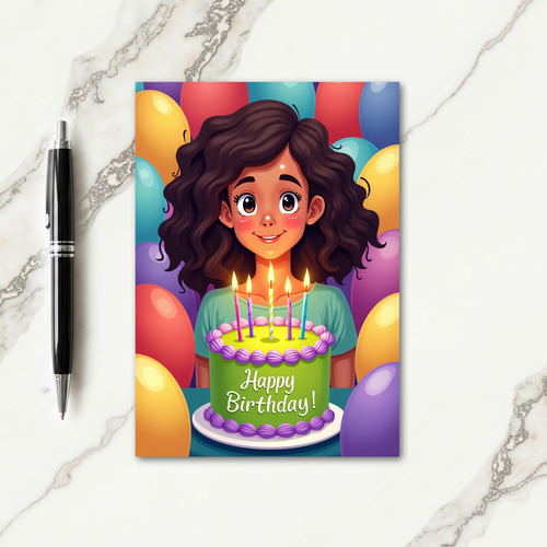 Joyful Girls Birthday Card