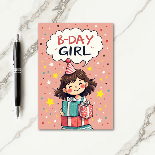 Joyful Girls Party Card