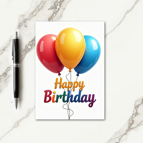 Joyful Glossy Spheres Card