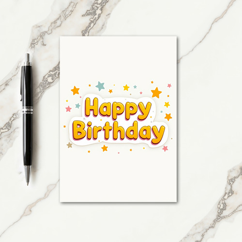 Joyful Golden Birthday Card