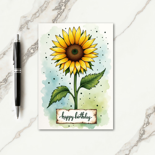 Joyful Golden Bloom Card