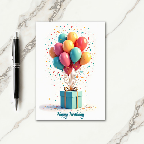 Joyful Golden Bow Birthday Card