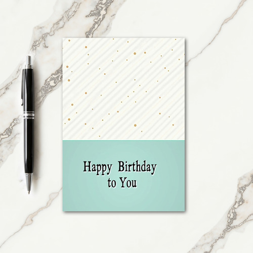 Joyful Golden Fleck Birthday Card