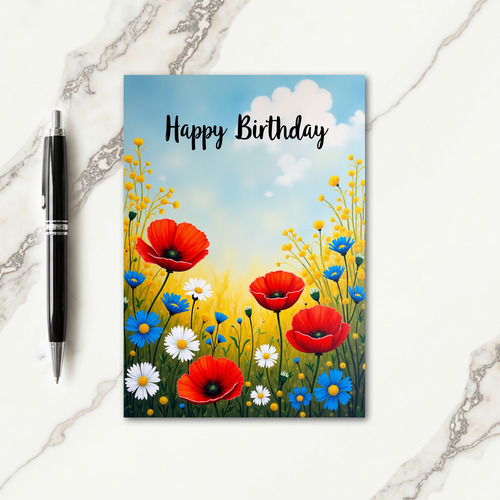 Joyful Golden Floral Card
