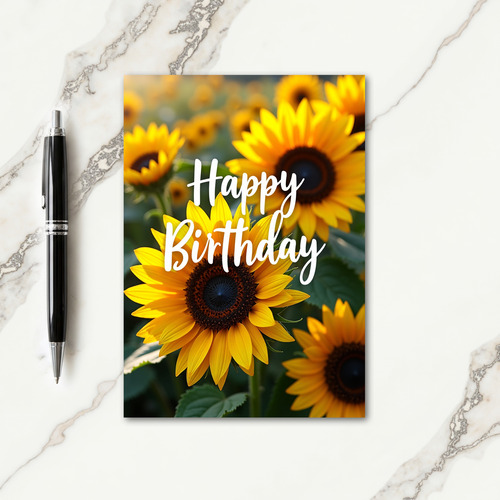 Joyful Golden Flowers Card