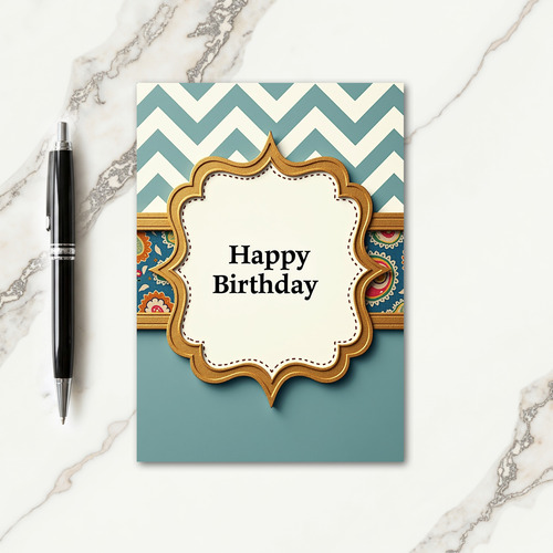 Joyful Golden Frame Card