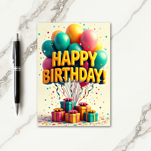 Joyful Golden Letters Card