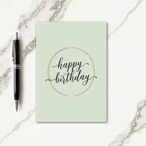 Joyful Golden Rings Birthday Card