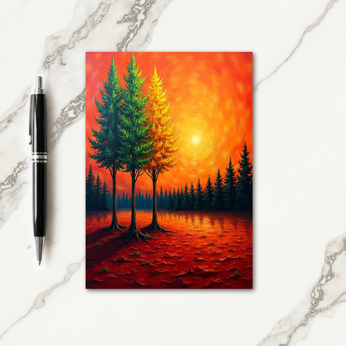Joyful Golden Tree Landscape Card