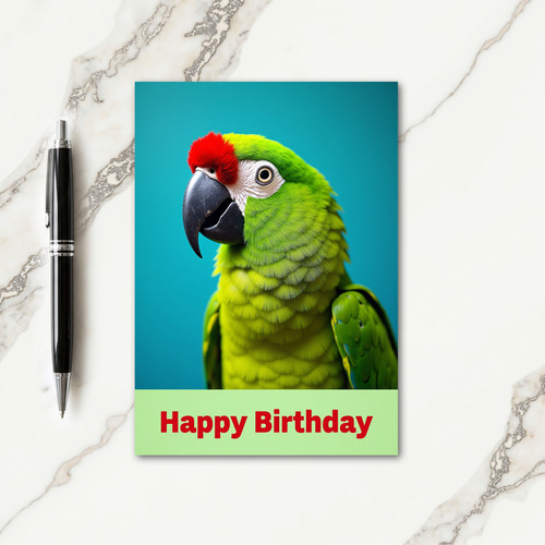 Joyful Green Bird Card